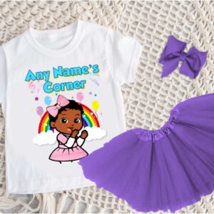 Gracie's Corner Baby Girl Personalized Name Party Purple 3 Layers Tutu Outfit Set Dress – All Sizes