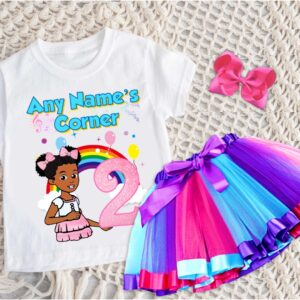 Gracie's Corner Personalized Birthday Party Pink Blue Purple Ribbon Trim Tutu Outfit Set Dress – All Sizes