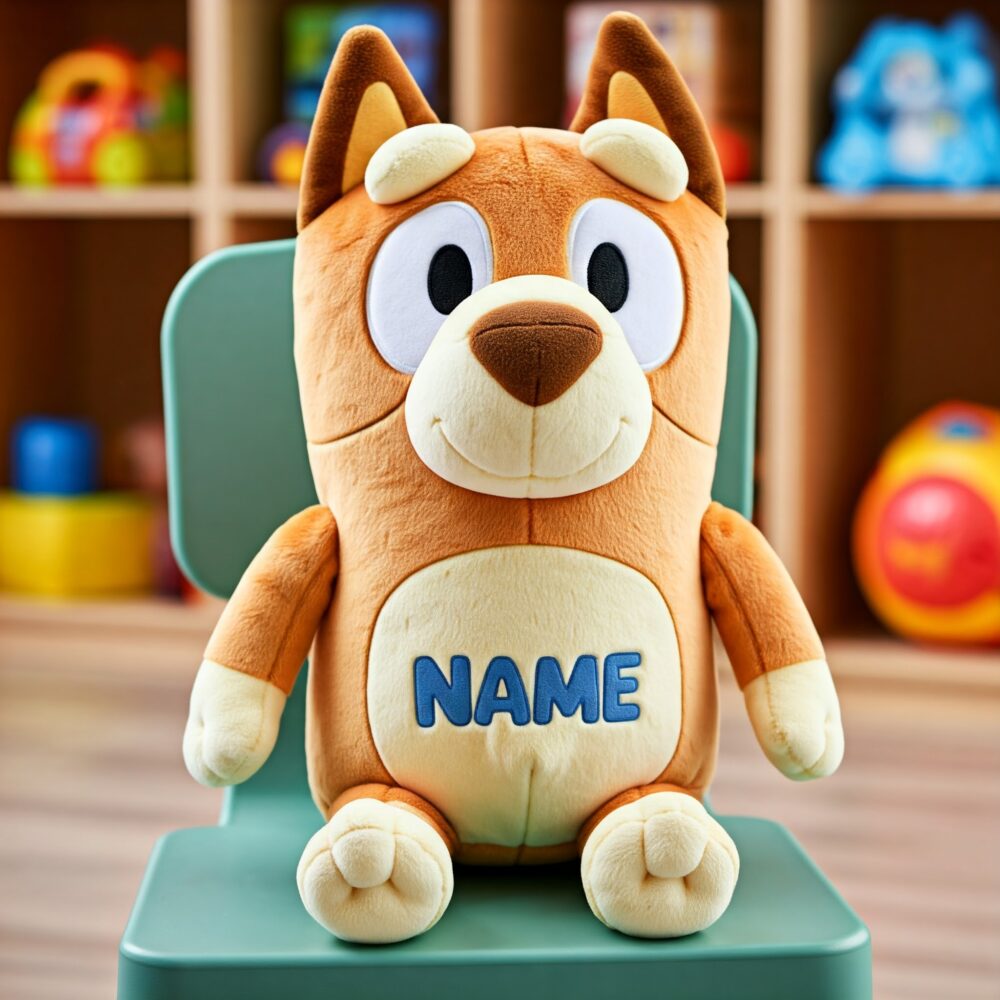 Personalized Name Bluey Heeler Bingo Dog Plushie Toy Birthday Party Everyday Gift