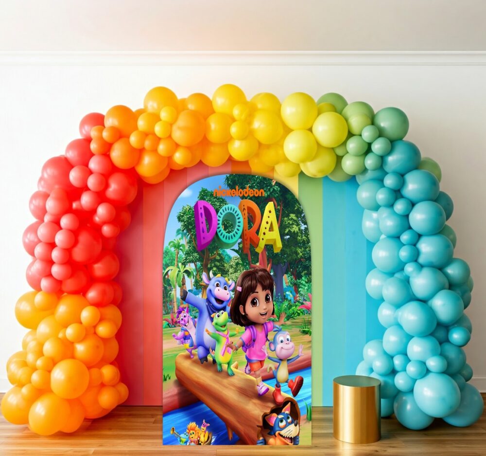 Dora the Explorer with Friends Birthday Party Celebration Life Size Background Arch Backdrop Prop Yard Sign Gift