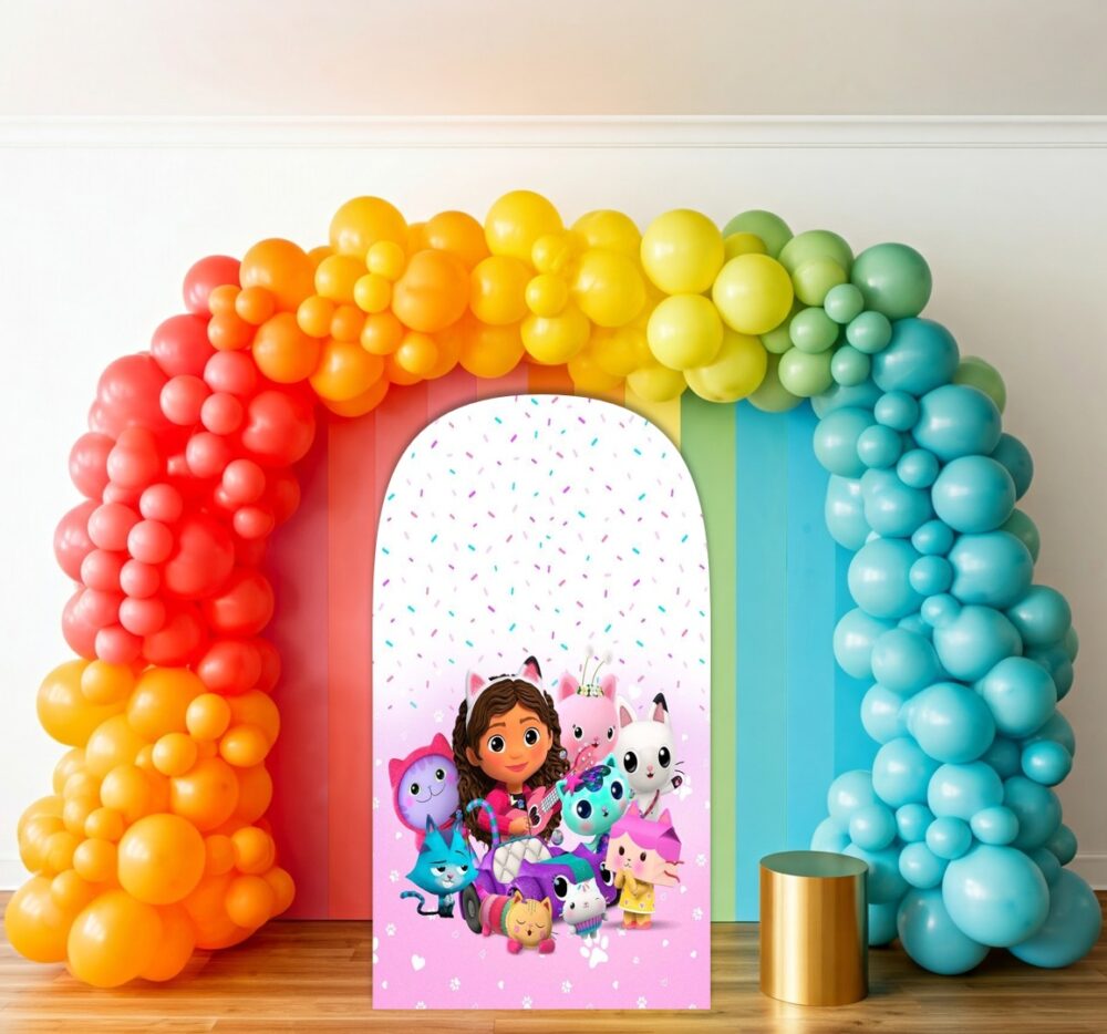 Gabby's Dollhouse & Friends Sitting Birthday Party Celebration Life Size Background Arch Backdrop Prop Yard Sign Gift