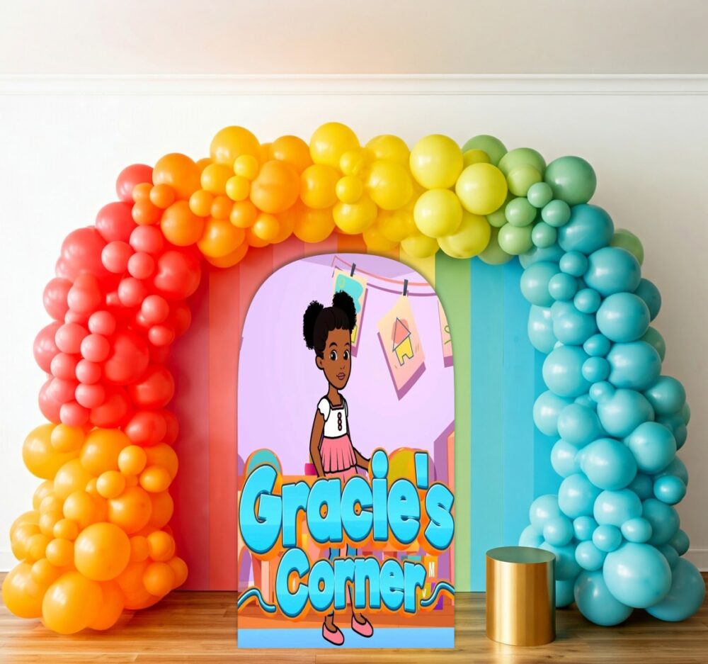 Gracie's Corner with Logo Birthday Party Celebration Life Size Background Arch Backdrop Prop Yard Sign Gift