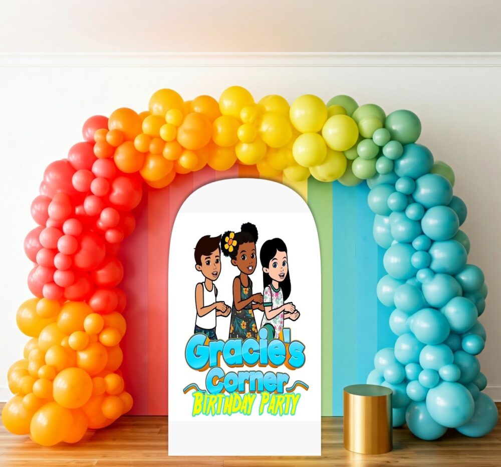 Gracie's Corner Friends Summer Birthday Party Celebration Life Size Background Arch Backdrop Prop Yard Sign Gift