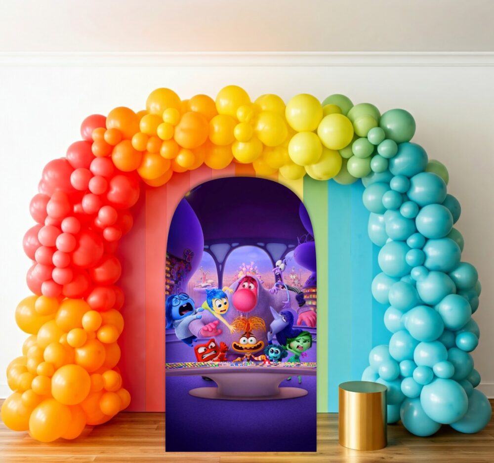 Inside Out 2 New Emotions in Control Birthday Party Celebration Life Size Background Arch Backdrop Prop Yard Sign Gift