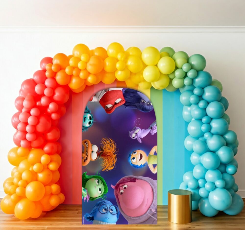 Inside Out 2 New Emotions Birthday Party Celebration Life Size Background Arch Backdrop Prop Yard Sign Gift