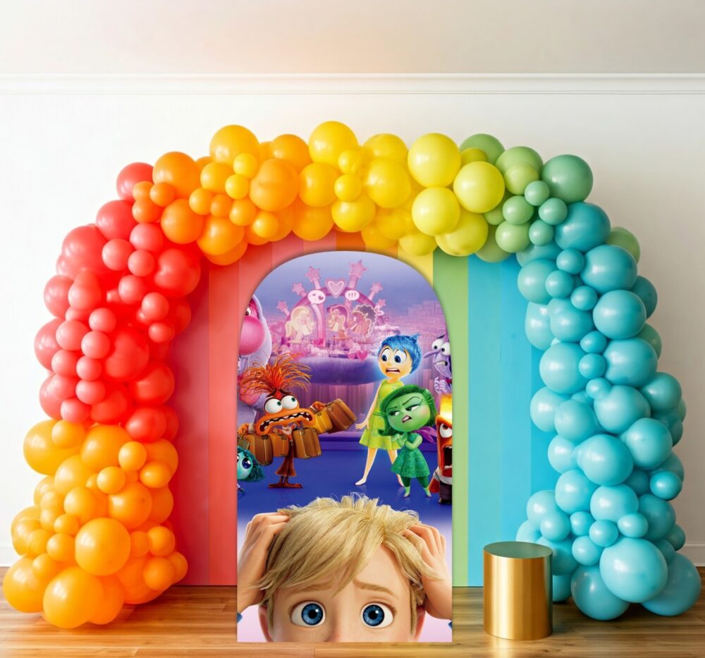 Inside Out 2 New Emotions are Here Birthday Party Celebration Life Size Background Arch Backdrop Prop Yard Sign Gift