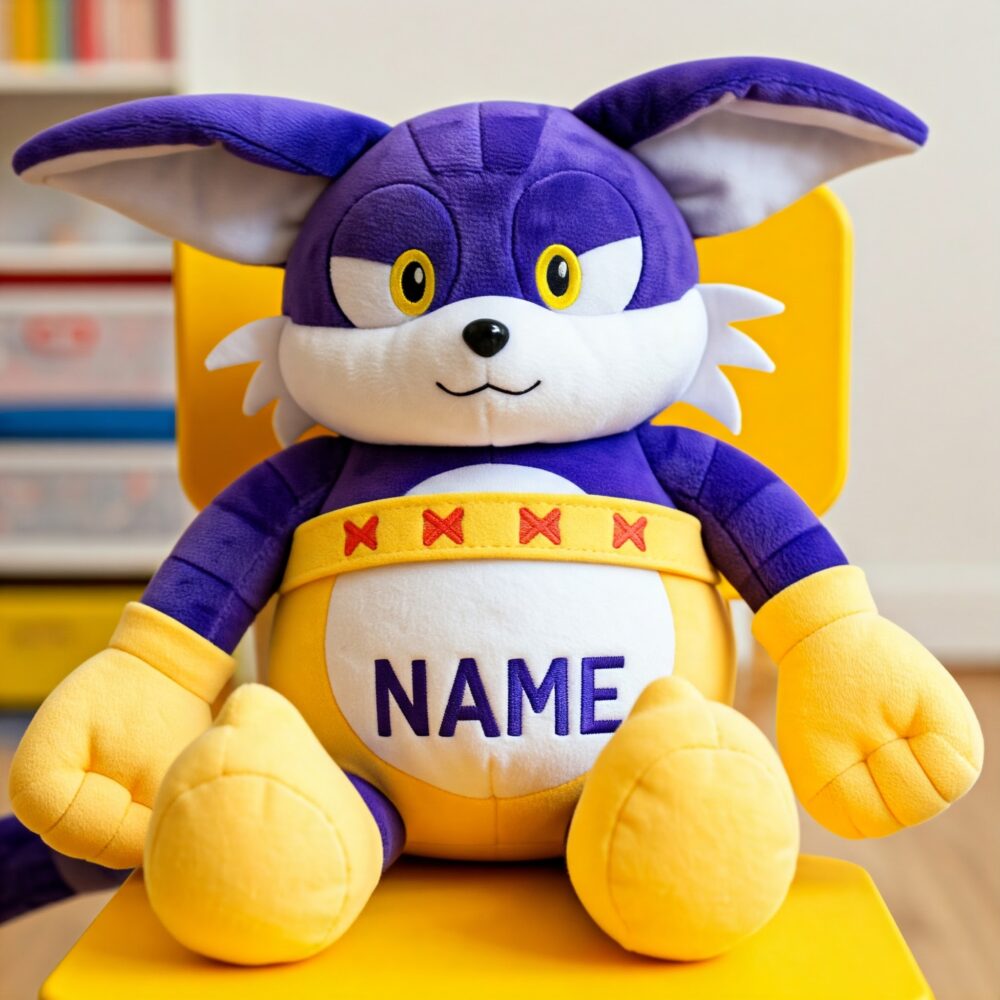 Personalized Name Sonic the Hedgehog Big the Cat Plushie Toy Birthday Party Everyday Gift