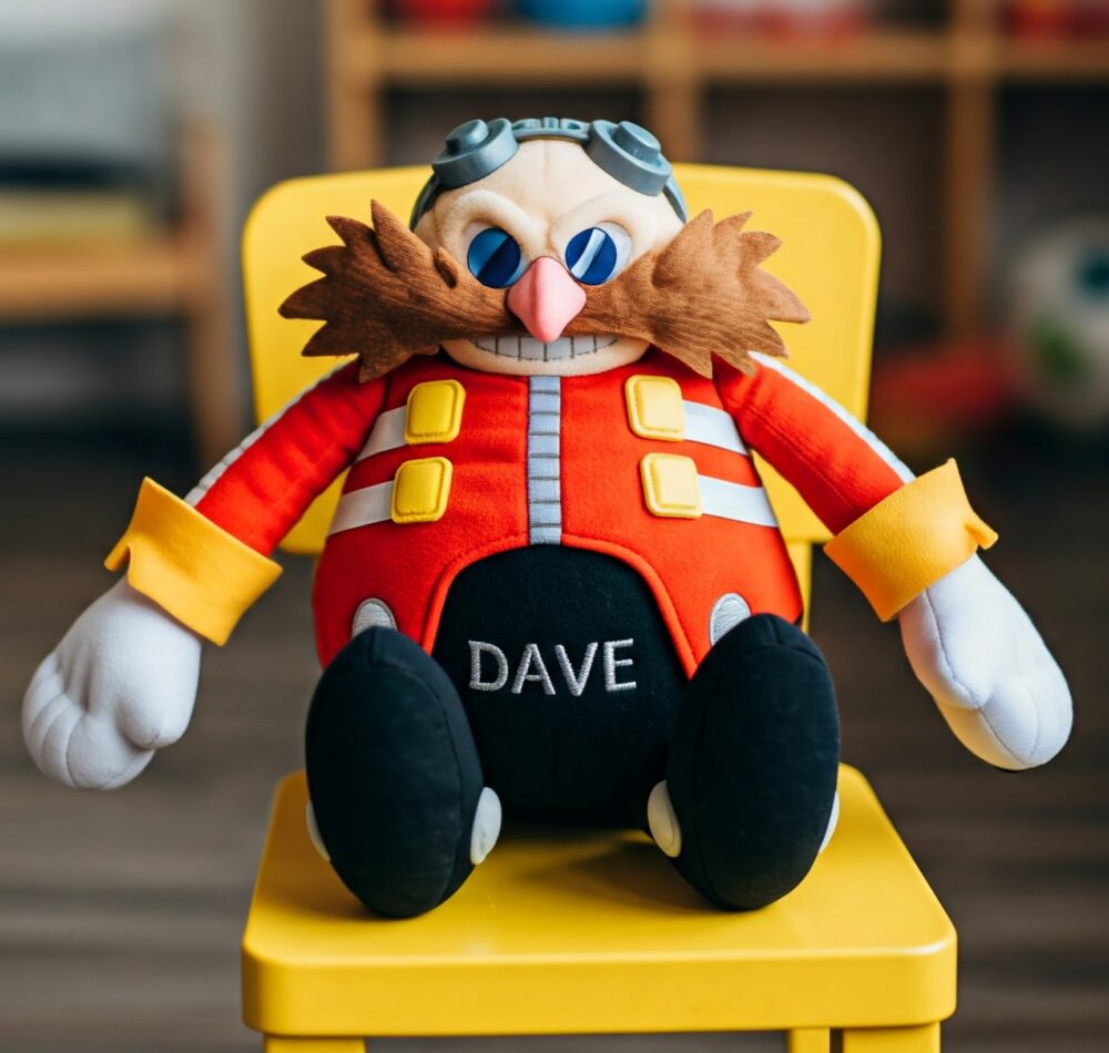 Personalized Name Sonic the Hedgehog Dr Eggman Robotnik Plushie Toy Birthday Party Everyday Gift